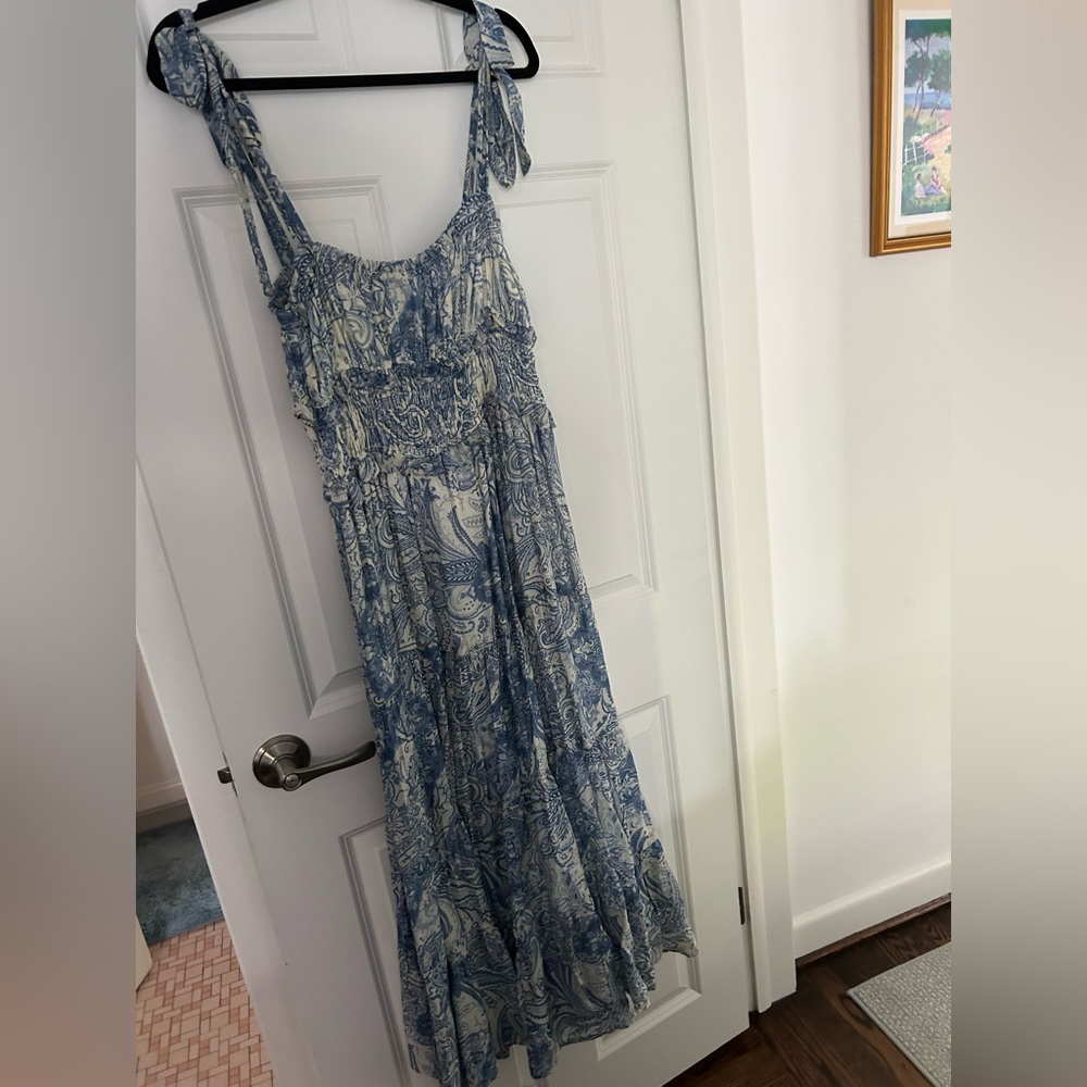 AQUA
Paisley Print Smocked Midi Dress - 100% Exclusive - Picture 2 of 4